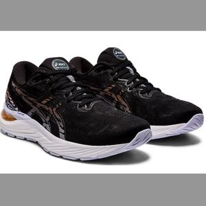 NIB ASICS WOMEN GEL-CUMULUS 23 RUNNING SHOE SIZE 7 BLACK ORANGE